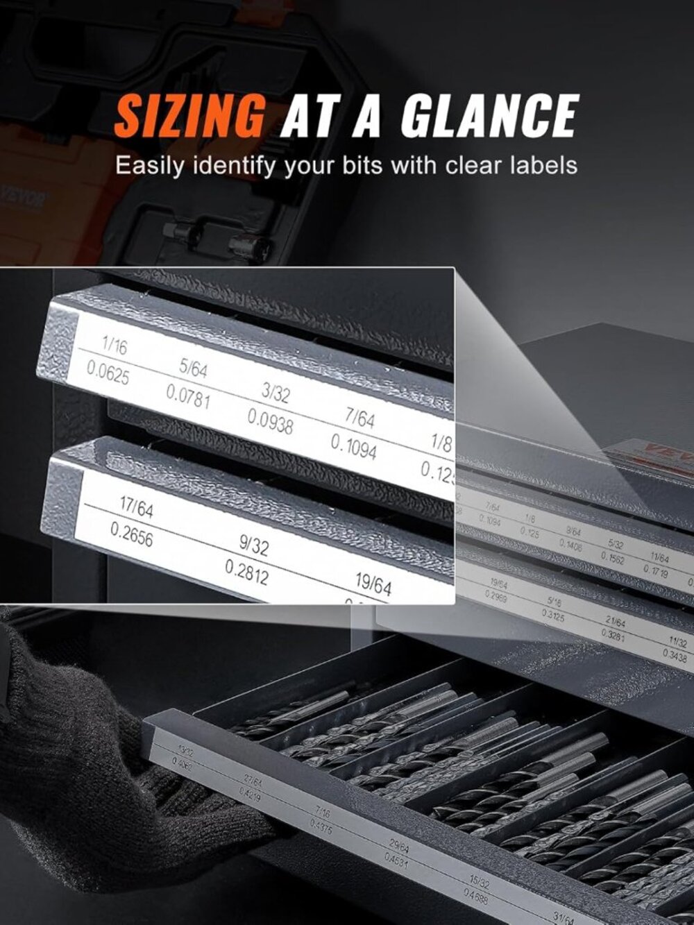 Drill Bit Dispenser Cabinet, Three-Drawer Drill Bit Dispenser, Drill Bit Organiz - Picture 6 of 8